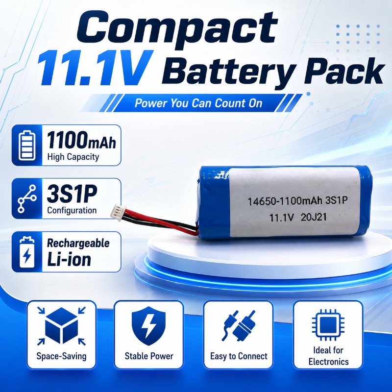 Medical Laboratory Science - 11.1V 14650 Li-ion batterijpakket, driehoekige vorm,